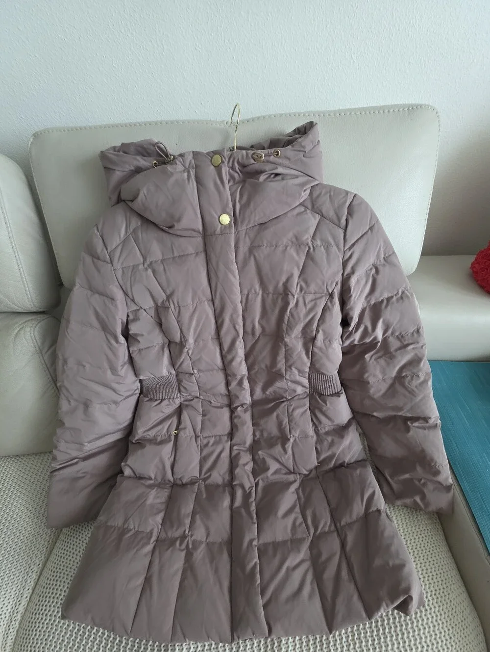 Cole Haan Signature Down Blend Puffer Coat - Mauve/Taupe - Size M
